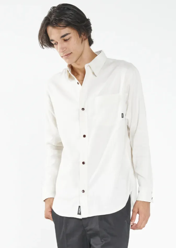 Hemp Minimal Thrills Oversize Long Sleeve Shirt Unbleached