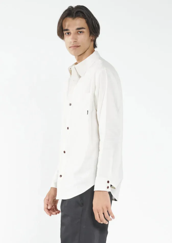 Hemp Minimal Thrills Oversize Long Sleeve Shirt Unbleached