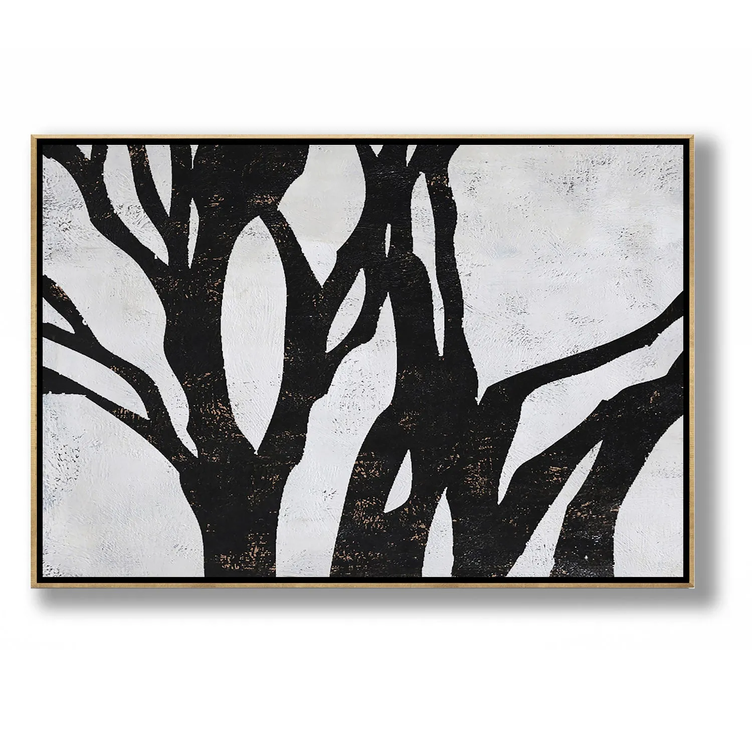 Horizontal Abstract Flower Painting H237H