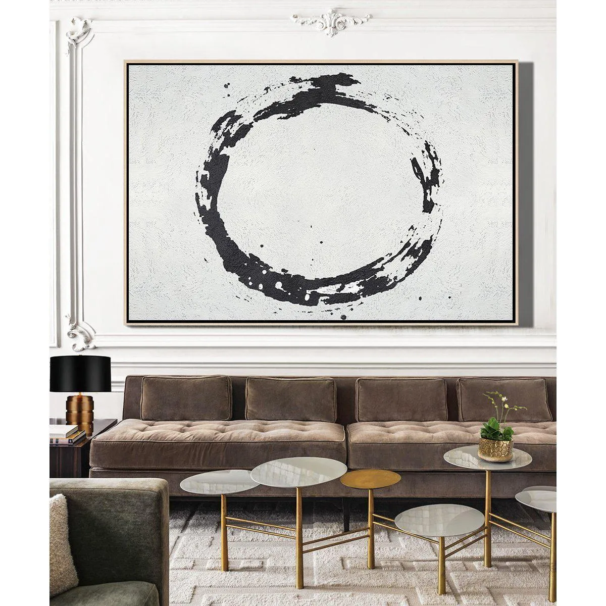 Horizontal Minimalist Circle Art MN19C