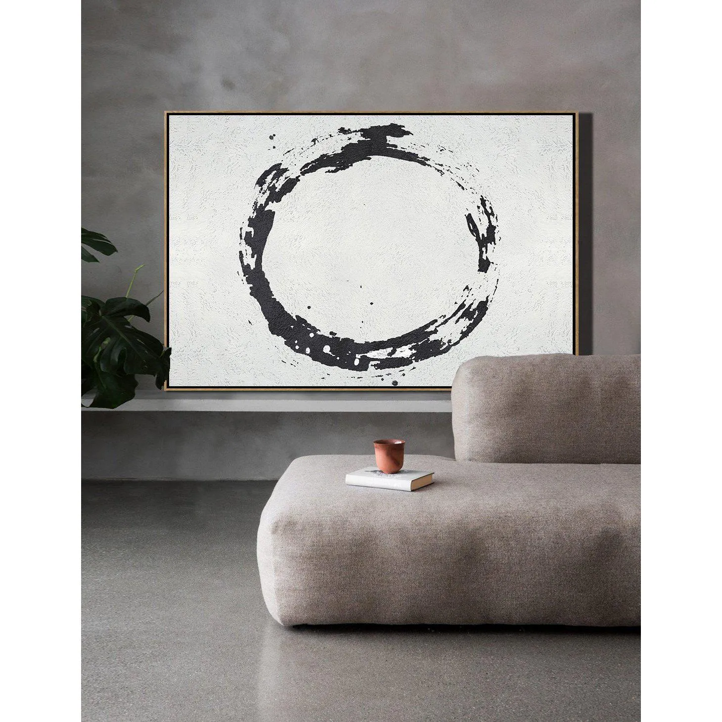 Horizontal Minimalist Circle Art MN19C