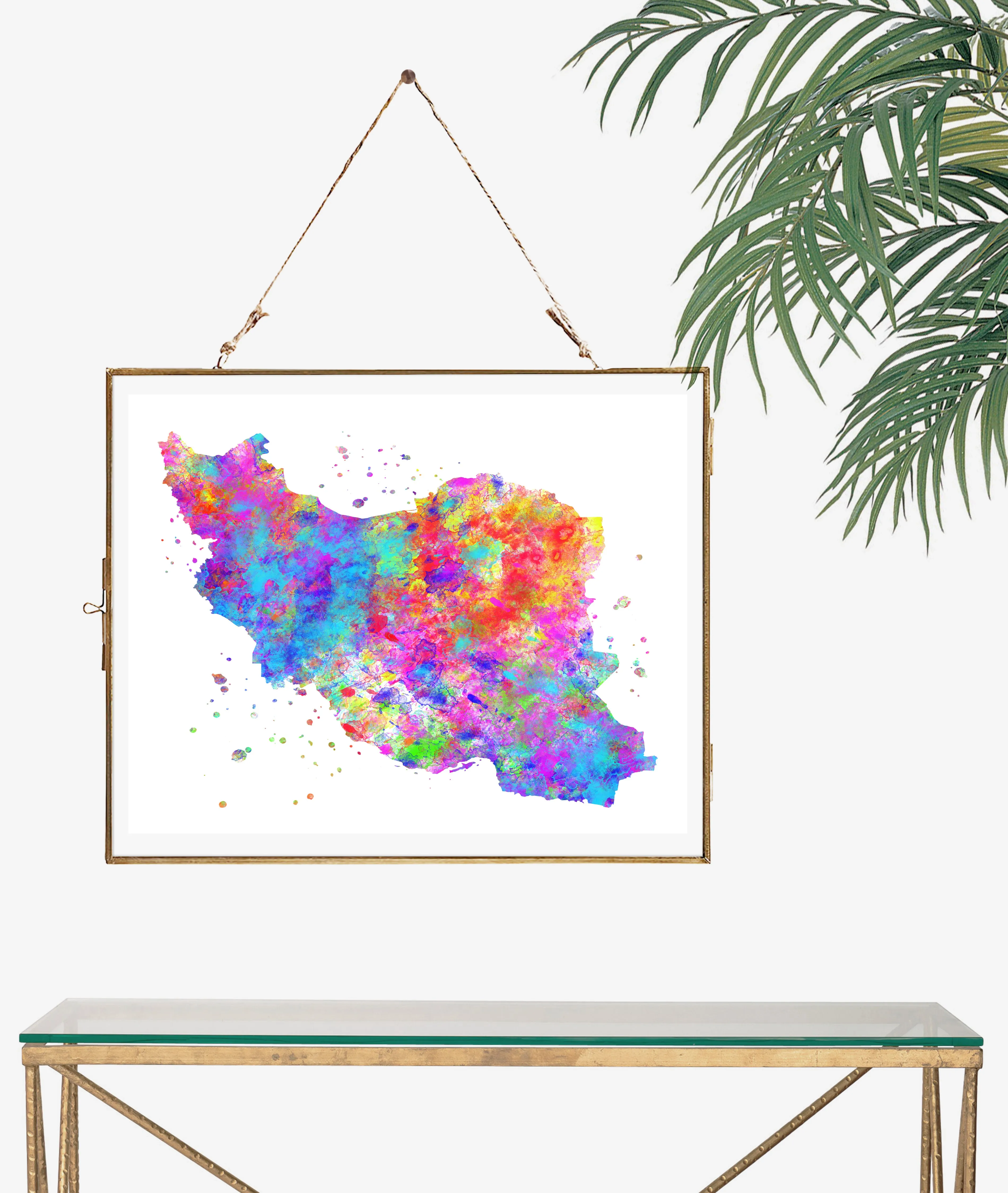 Iran Map Art Print - Unframed