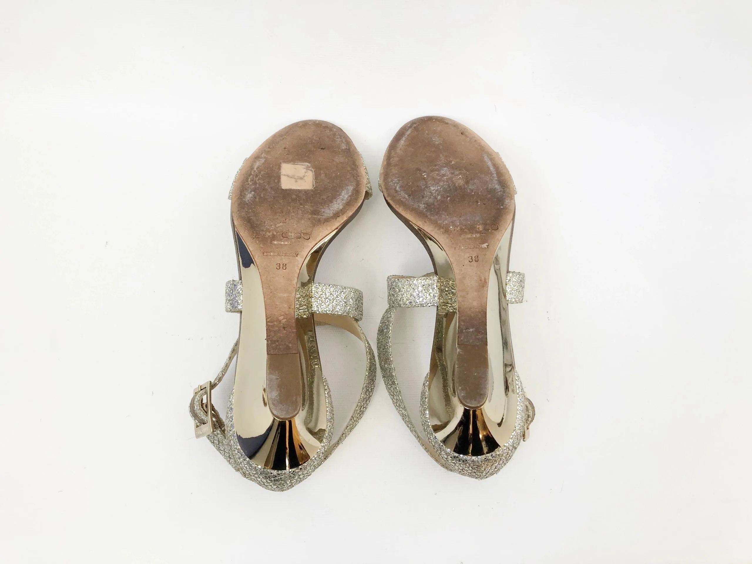 Jimmy Choo Sparkle Sandal Size 38 It (8 Us)