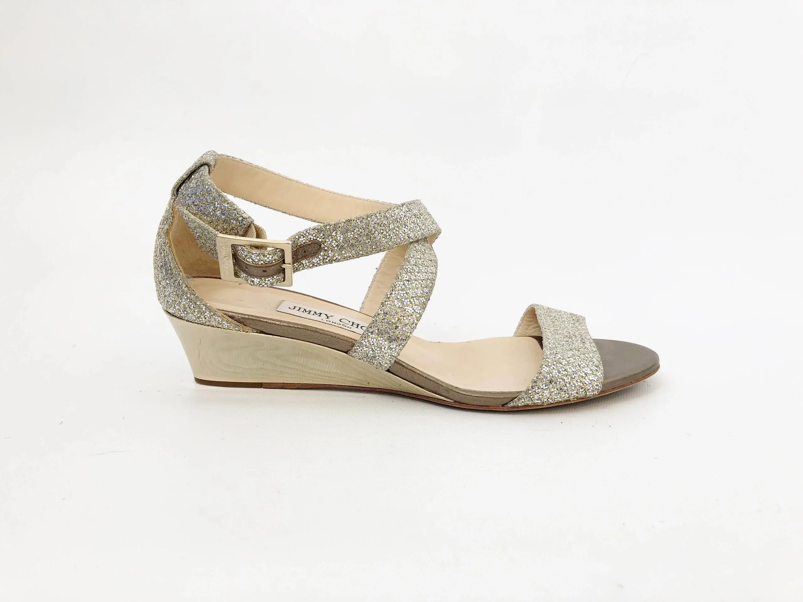Jimmy Choo Sparkle Sandal Size 38 It (8 Us)