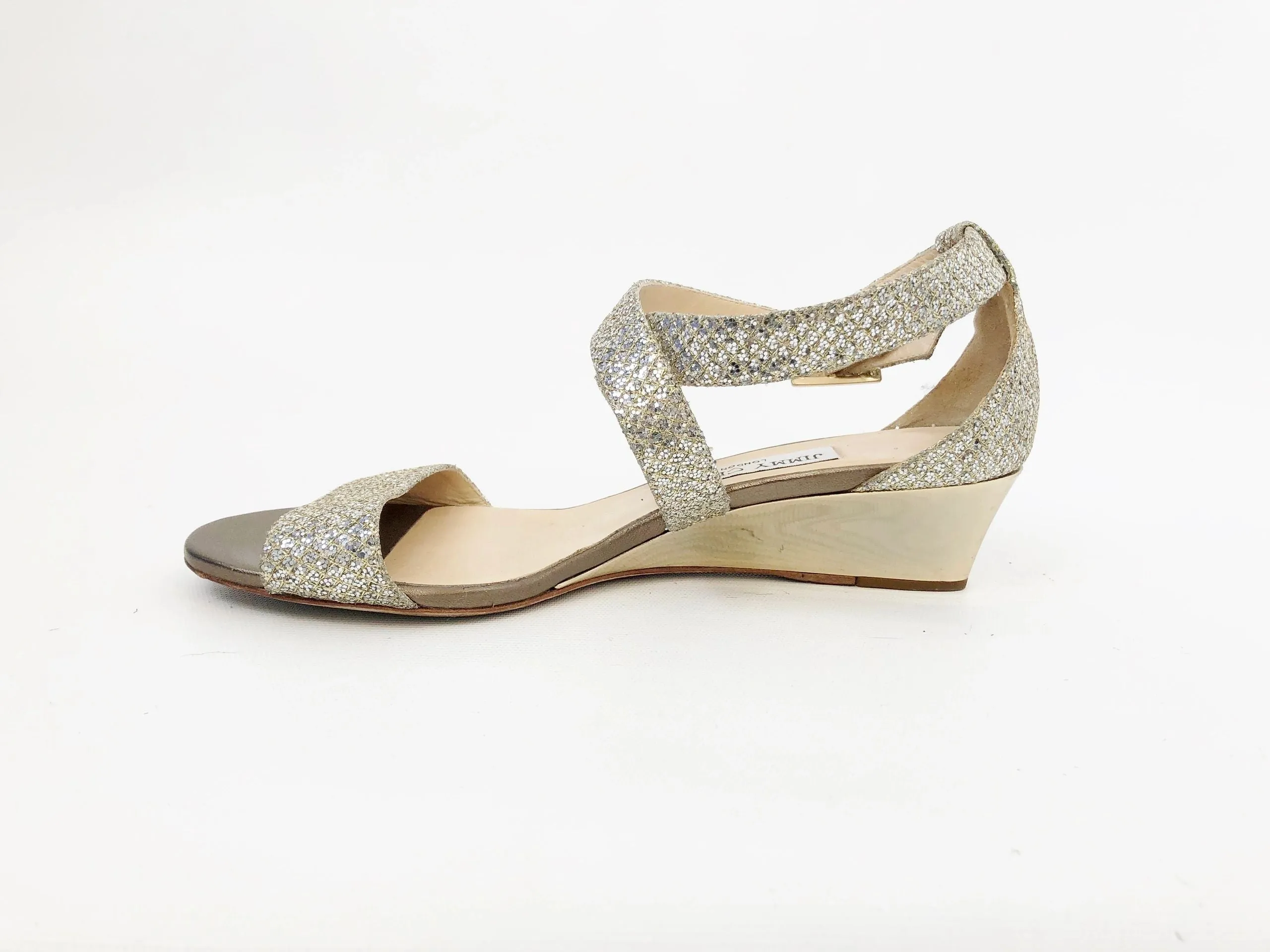 Jimmy Choo Sparkle Sandal Size 38 It (8 Us)