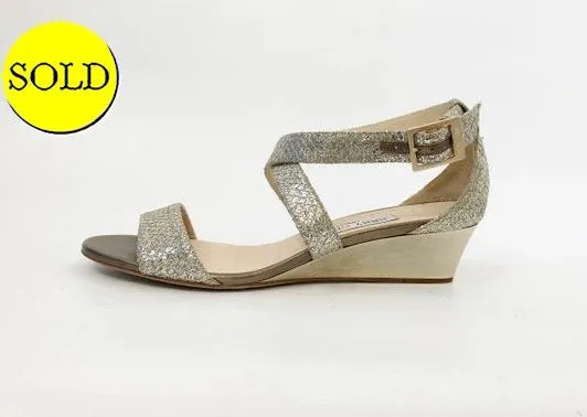 Jimmy Choo Sparkle Sandal Size 38 It (8 Us)