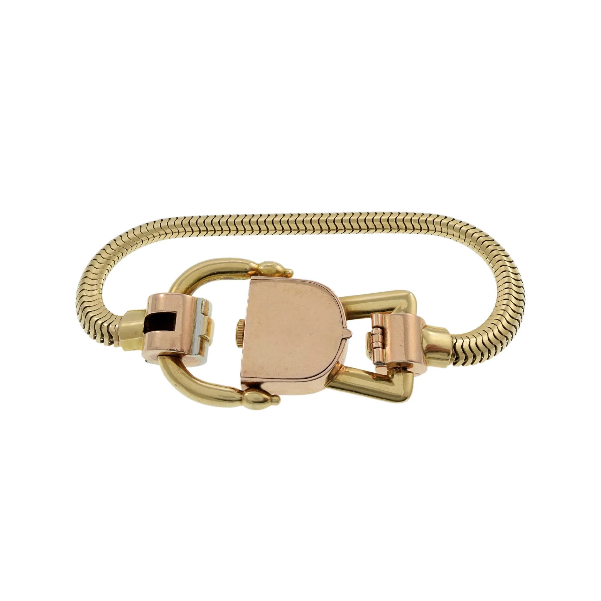 Jos Boillat Tri Color 18K Gold Manual Wind Cocktail Watch