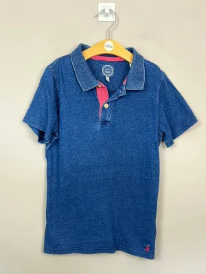 Joules denim look polo 9-10y