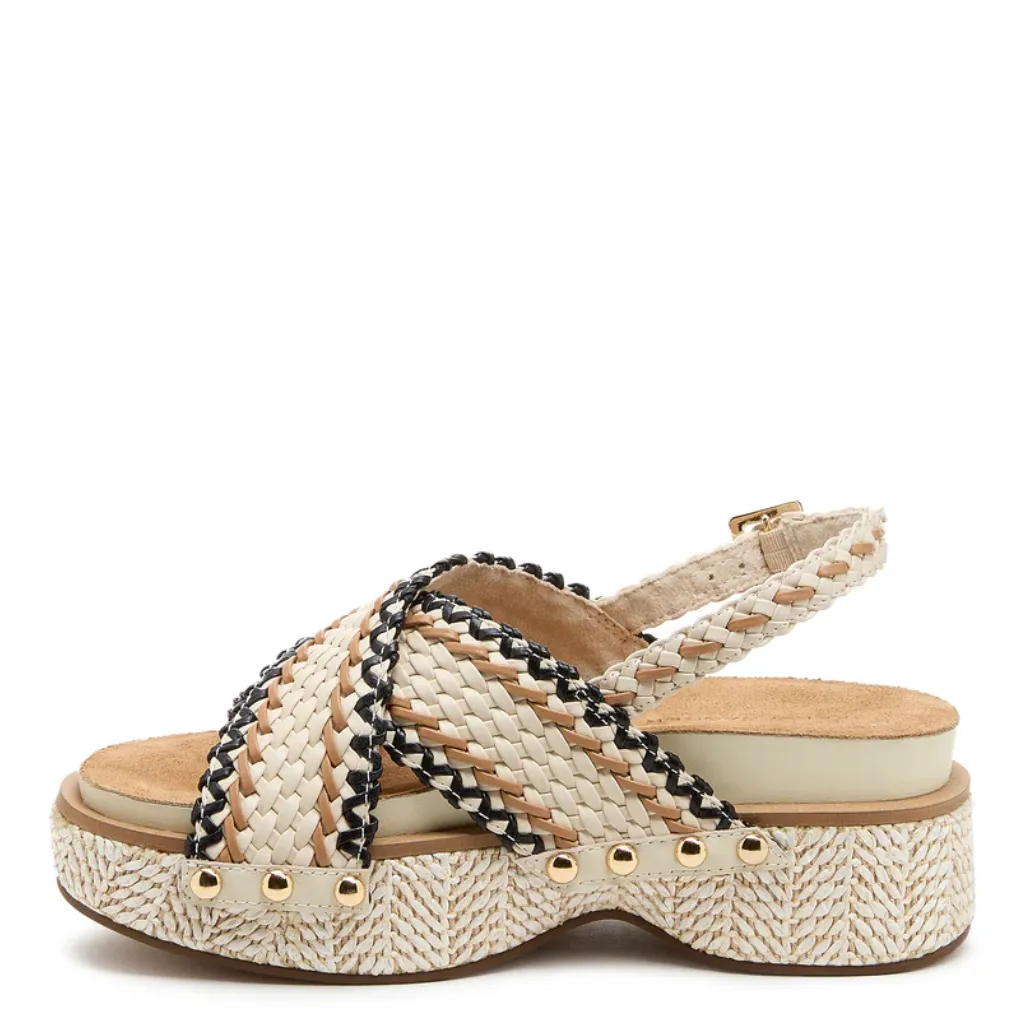 Kelsi Dagger Pace Shell Platform Raffia Sandals