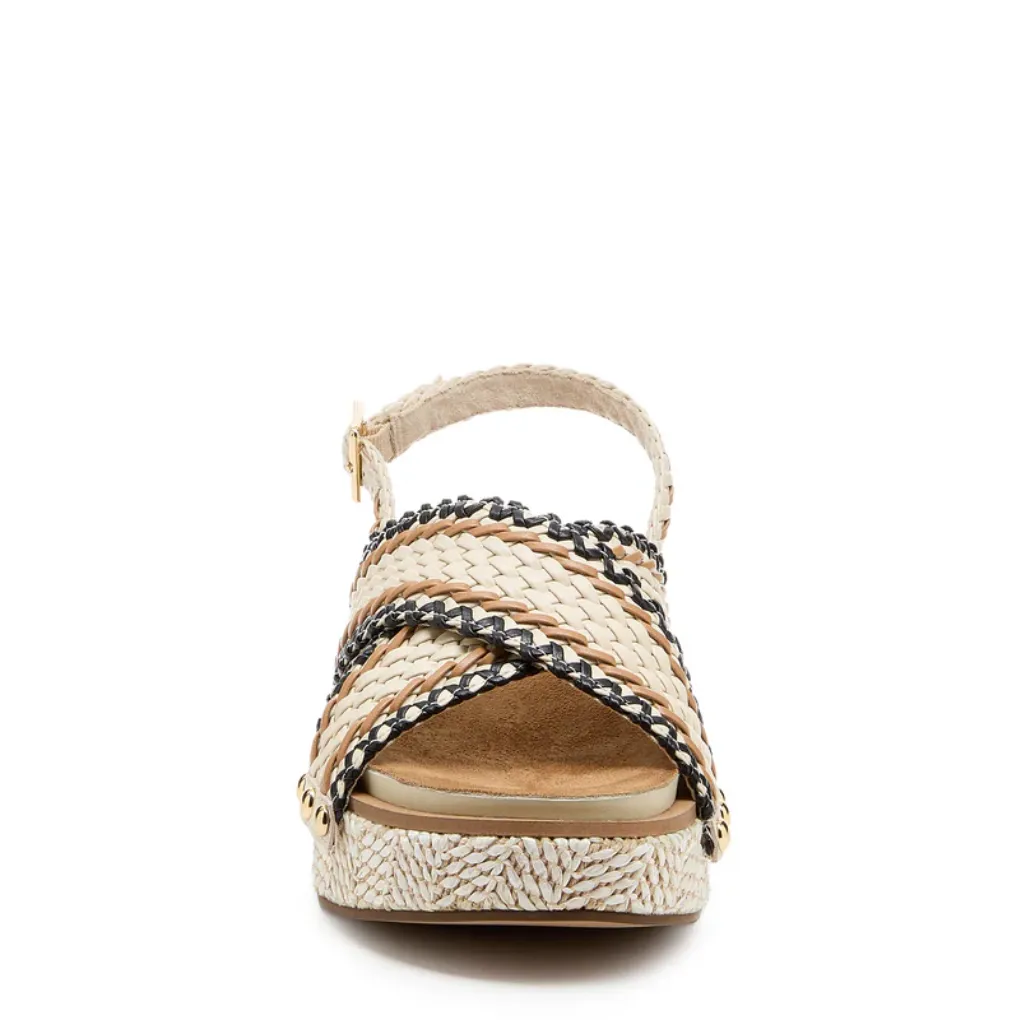 Kelsi Dagger Pace Shell Platform Raffia Sandals