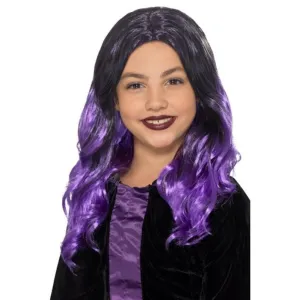 Kids Witch Wig, Black & Purple