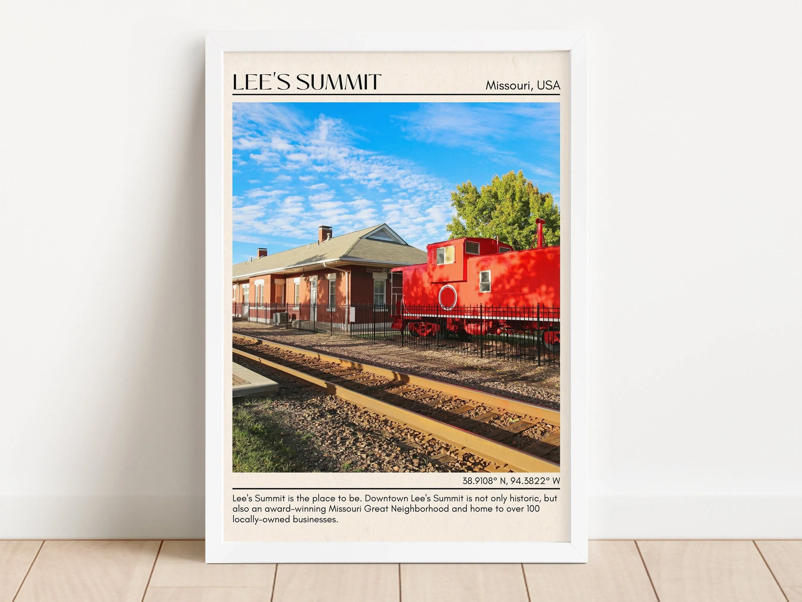 Lee's Summit Minimal Wall Art, Missouri, USA