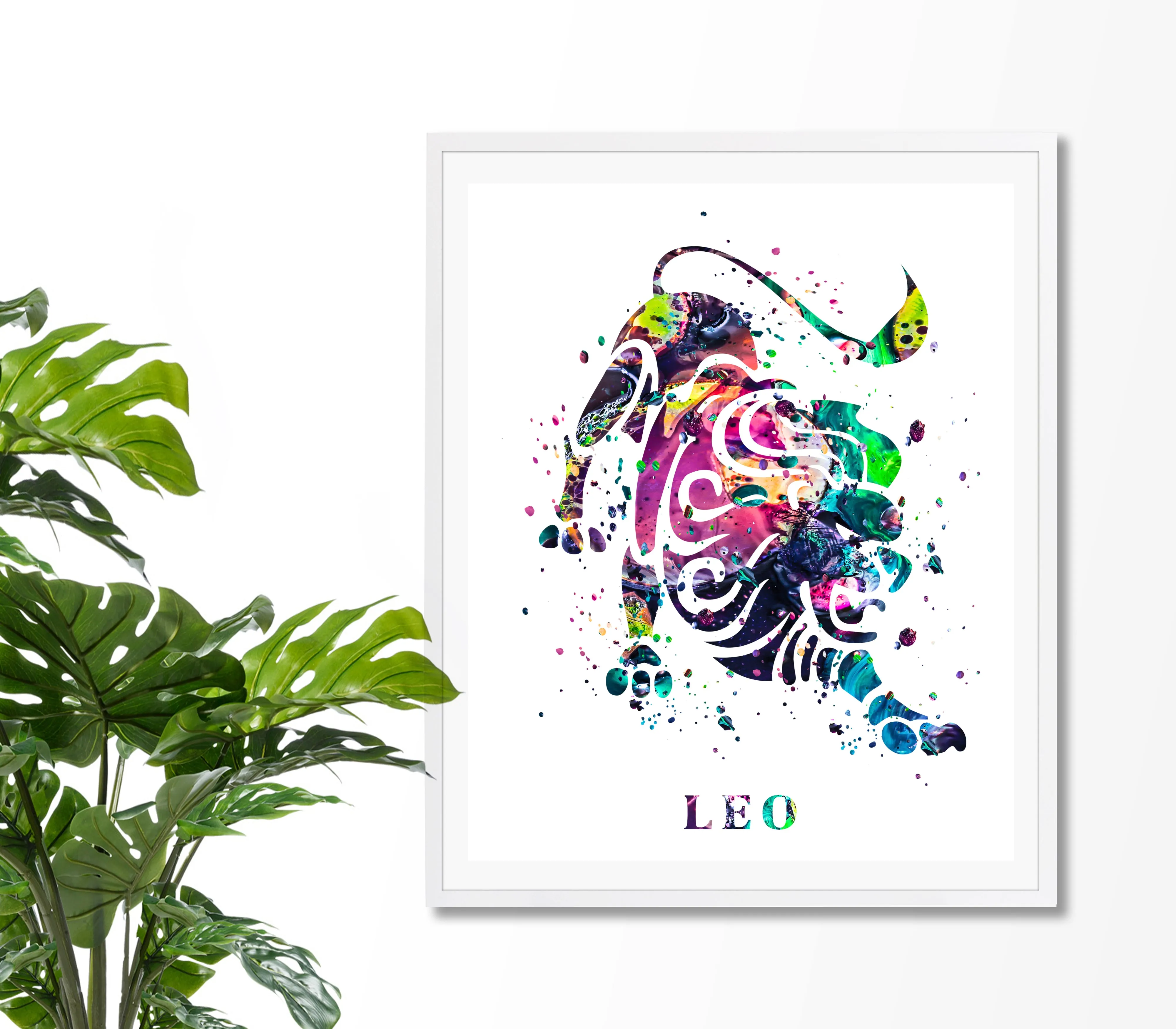 Leo Astrology Art Print - Unframed