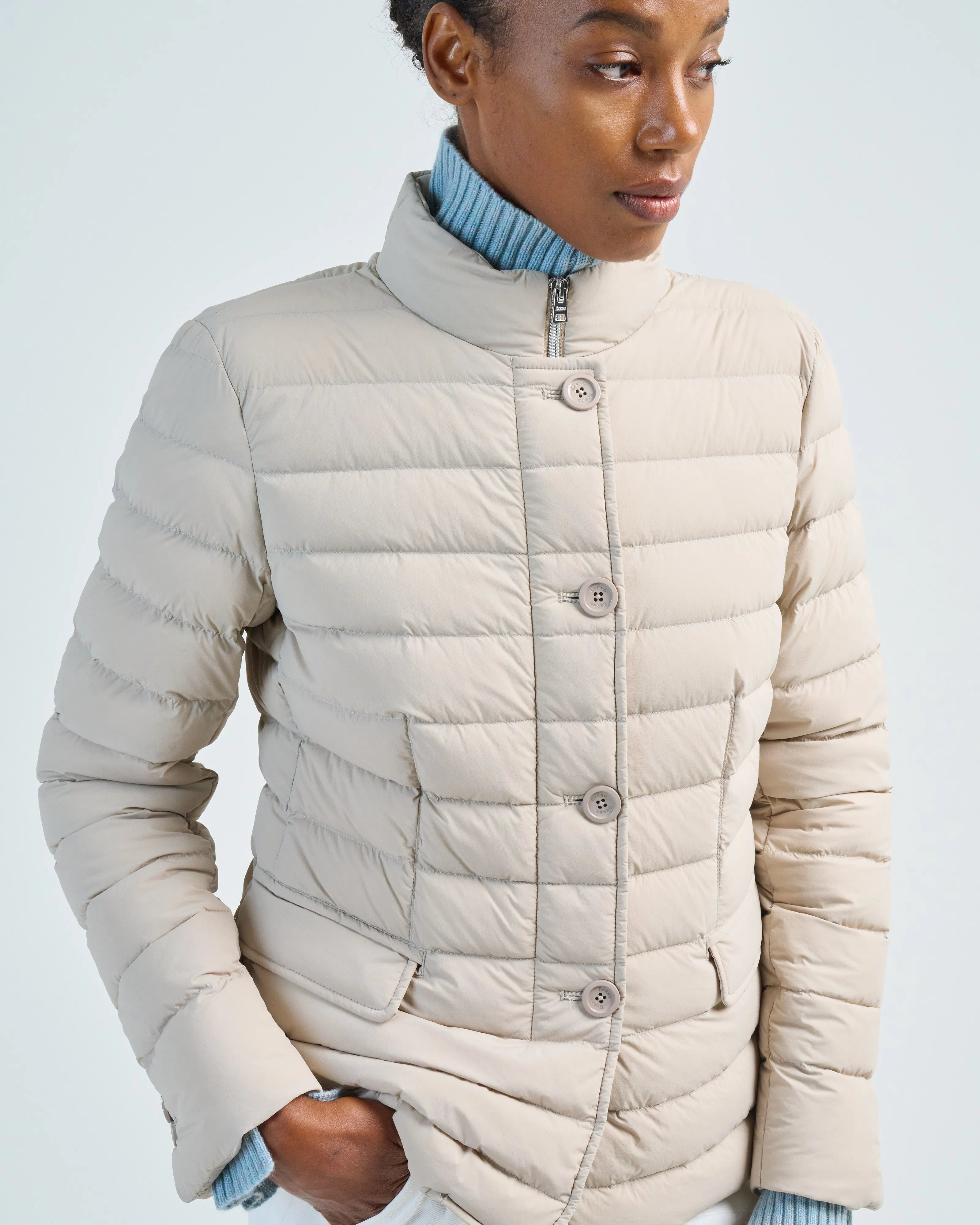 light nylon stretch packable jacket