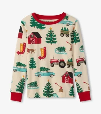 Little Blue House by Hatley | Christmas Tree Farm Kids Pajama Set
