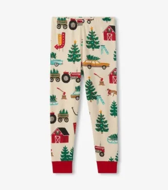 Little Blue House by Hatley | Christmas Tree Farm Kids Pajama Set