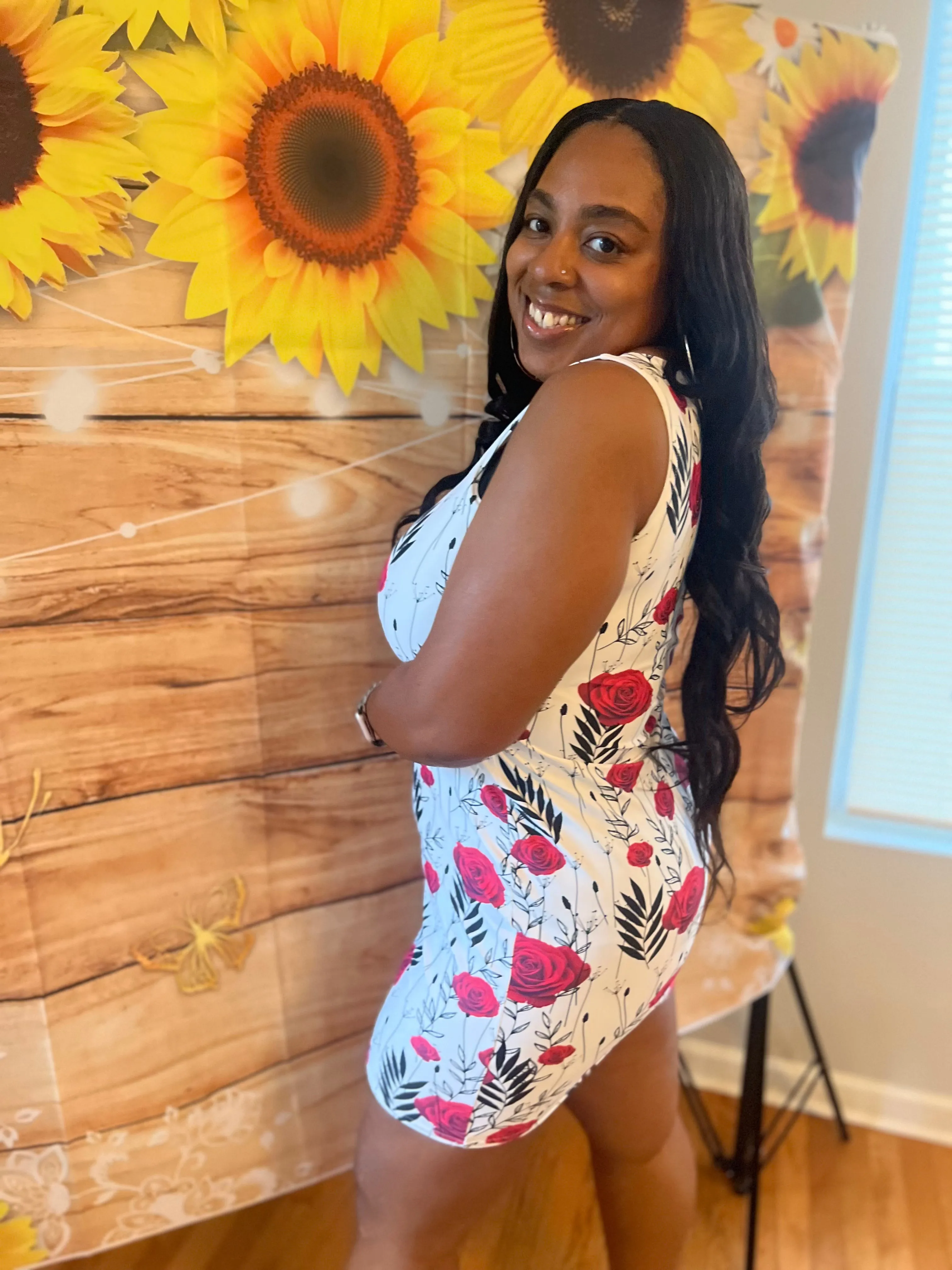 Maadish | Rose Floral Fitted Dress