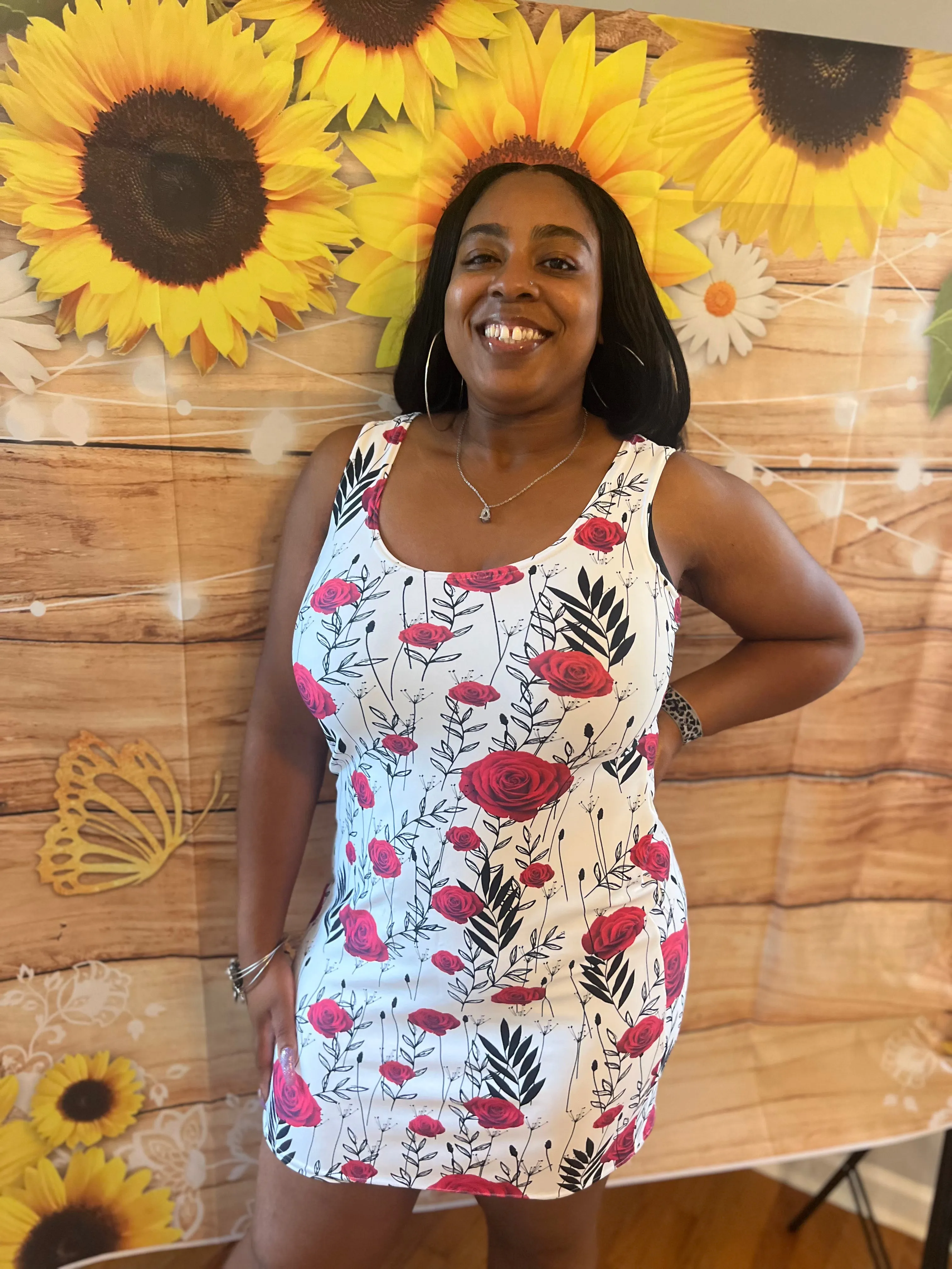 Maadish | Rose Floral Fitted Dress