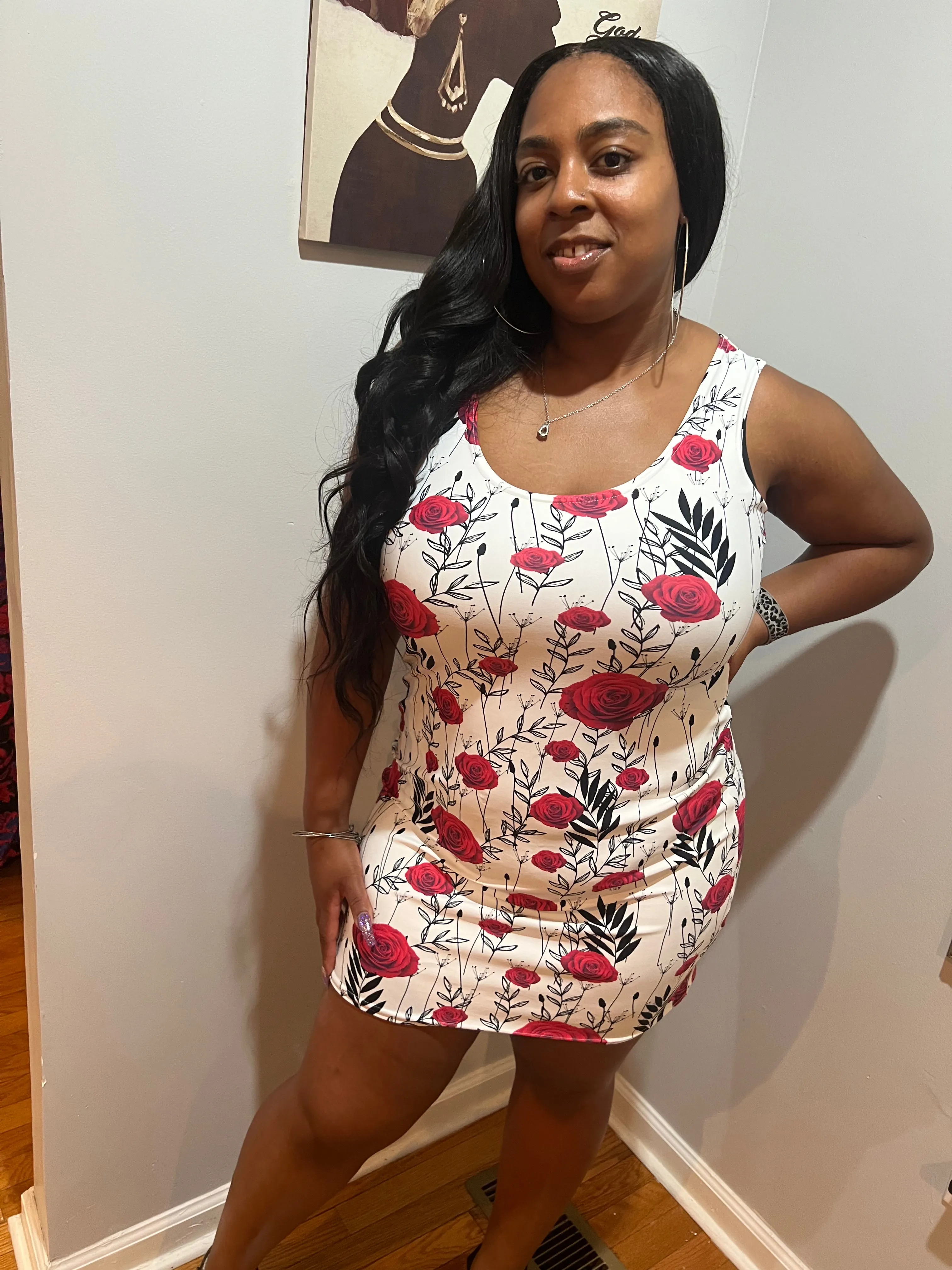 Maadish | Rose Floral Fitted Dress