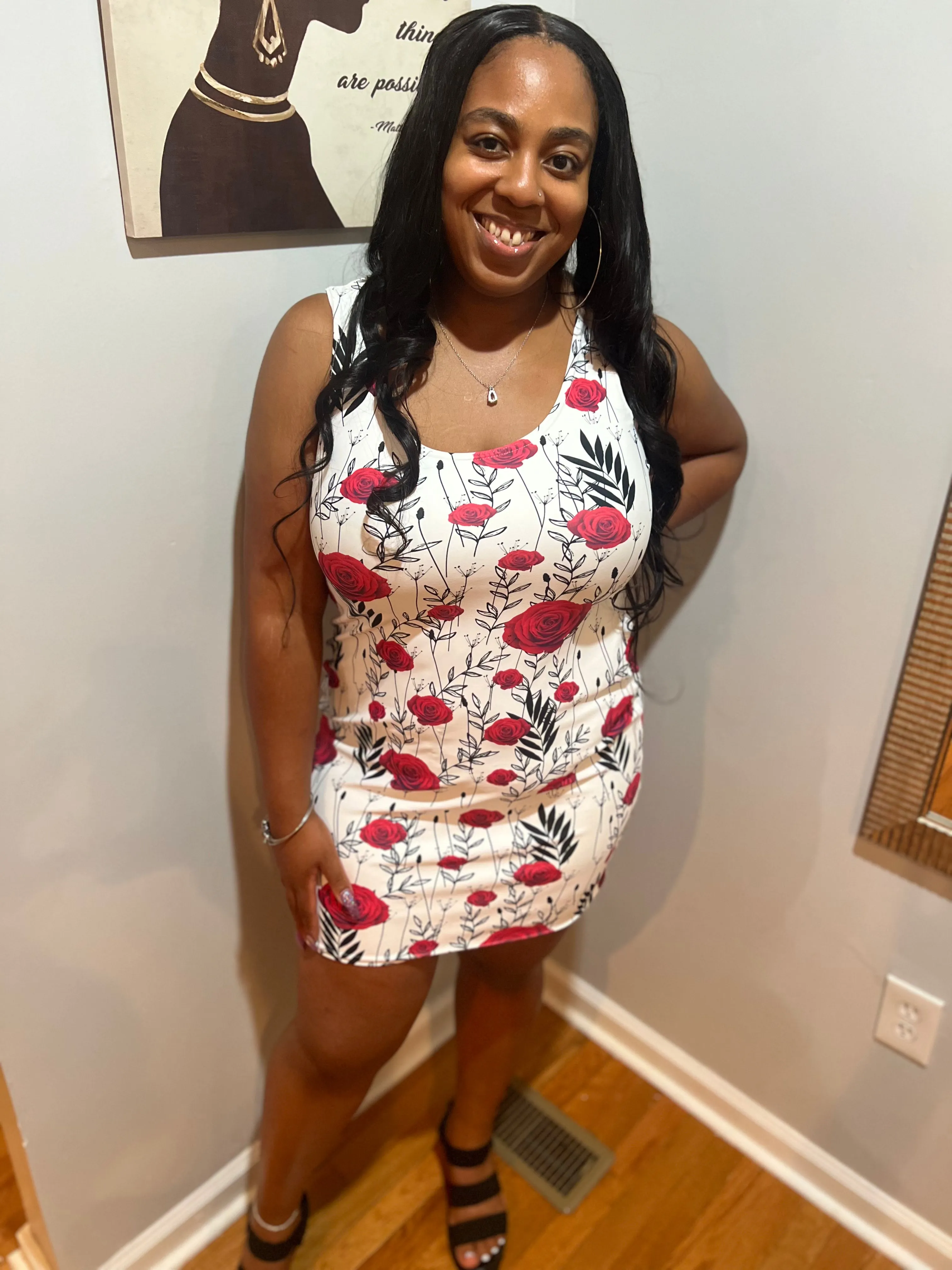Maadish | Rose Floral Fitted Dress
