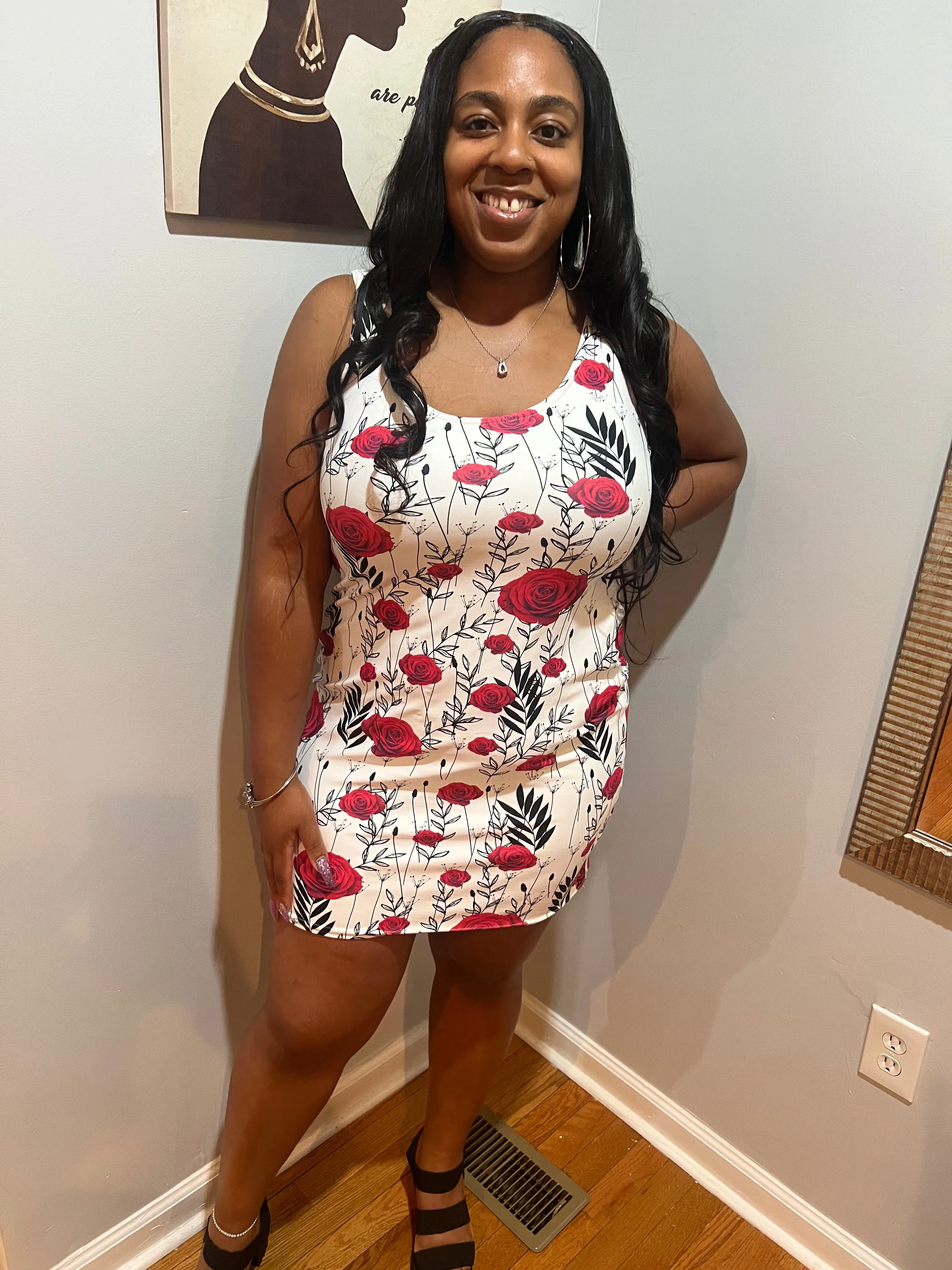 Maadish | Rose Floral Fitted Dress