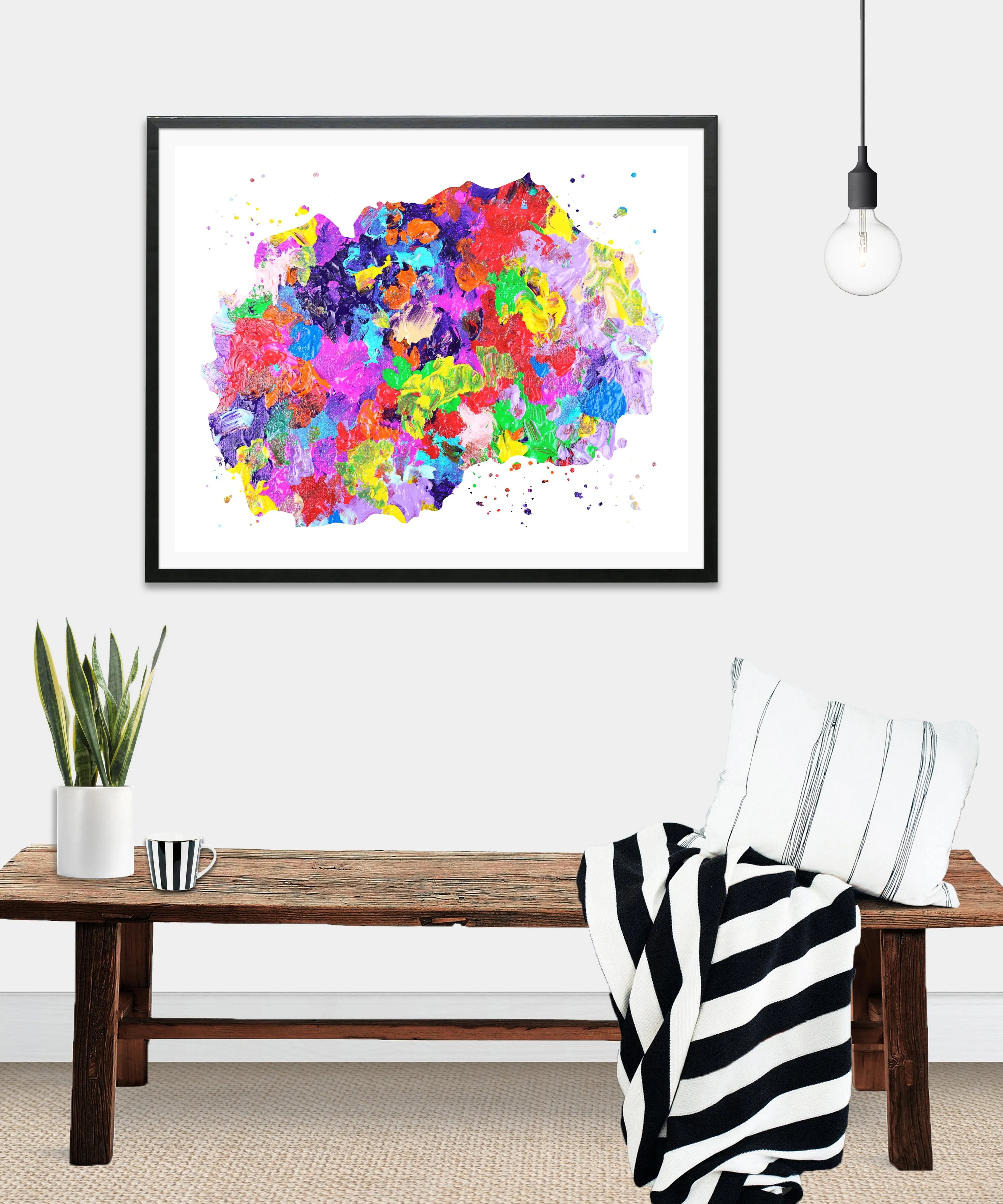 Macedonia Map Art Print - Unframed