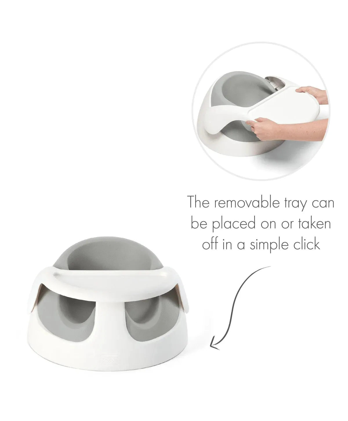 Mamas & Papas Snug Floor Seat with Activity Tray - Pebble Grey