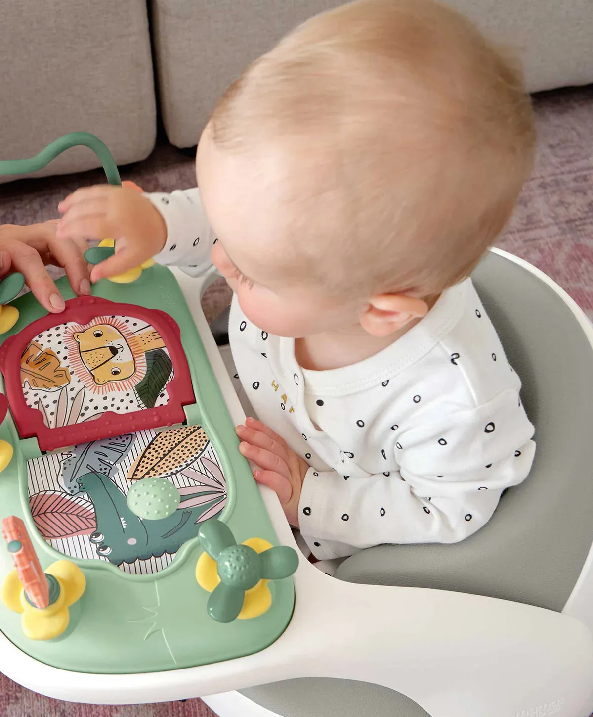 Mamas & Papas Snug Floor Seat with Activity Tray - Pebble Grey