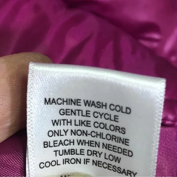 Marc New York Marc Fisher Quilted Vest Packable Snap Oversized Fit Fuchsia Small