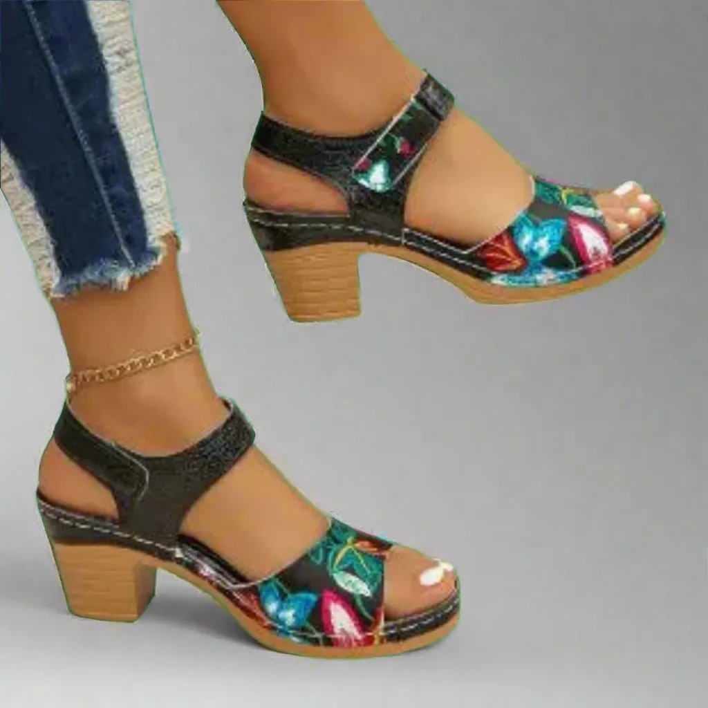 Marisa | Handmade Peep-Toe Sandals Made from Premium Material
