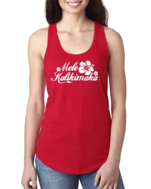 Mele Kalikimaka Red Tank Top - Ladies