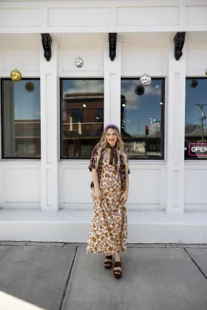 meredith dress in cream floral