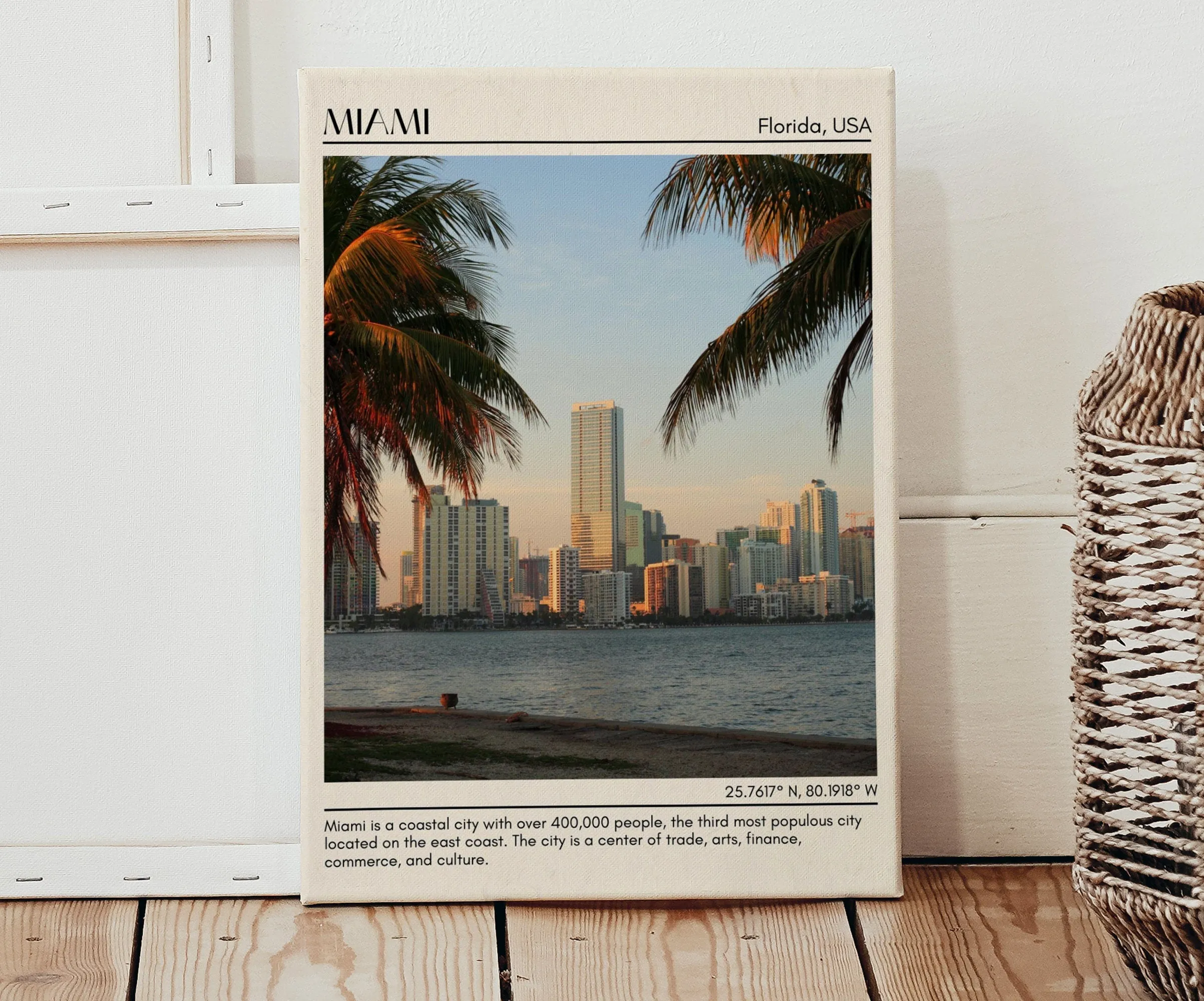 Miami Minimal Wall Art, Florida, USA