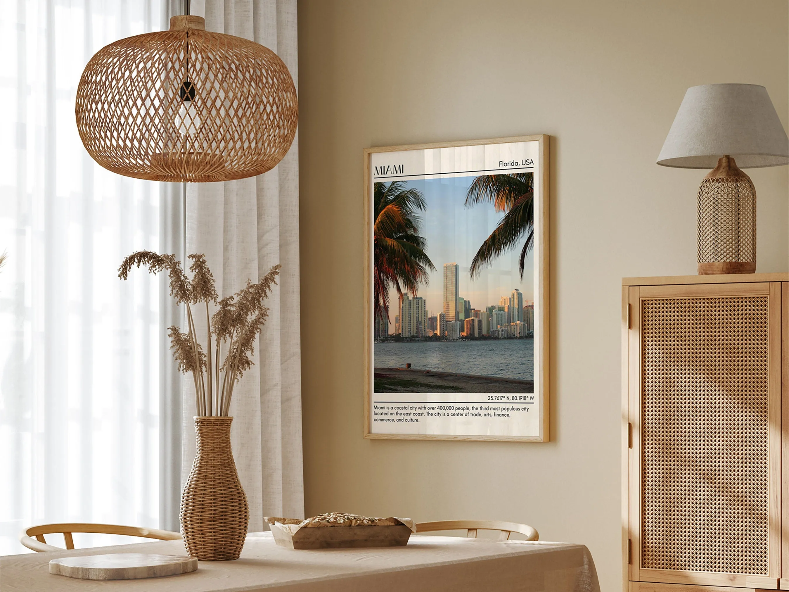 Miami Minimal Wall Art, Florida, USA