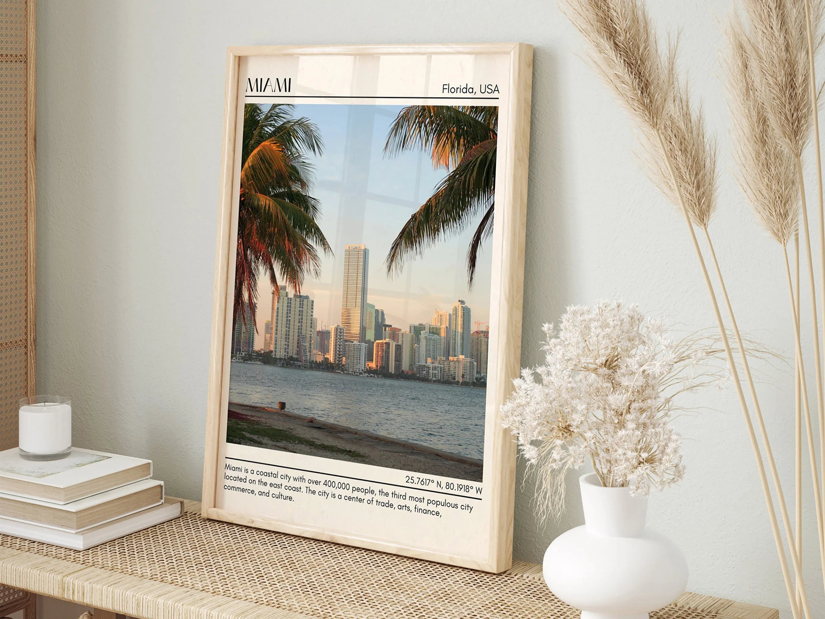 Miami Minimal Wall Art, Florida, USA