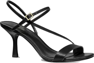 Michael Michael Kors Womens Tasha Leather Dress Sandals Black 10 Medium (B,M)