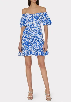 Milly Flowers of Spain Poplin Over The Shoulder Dress