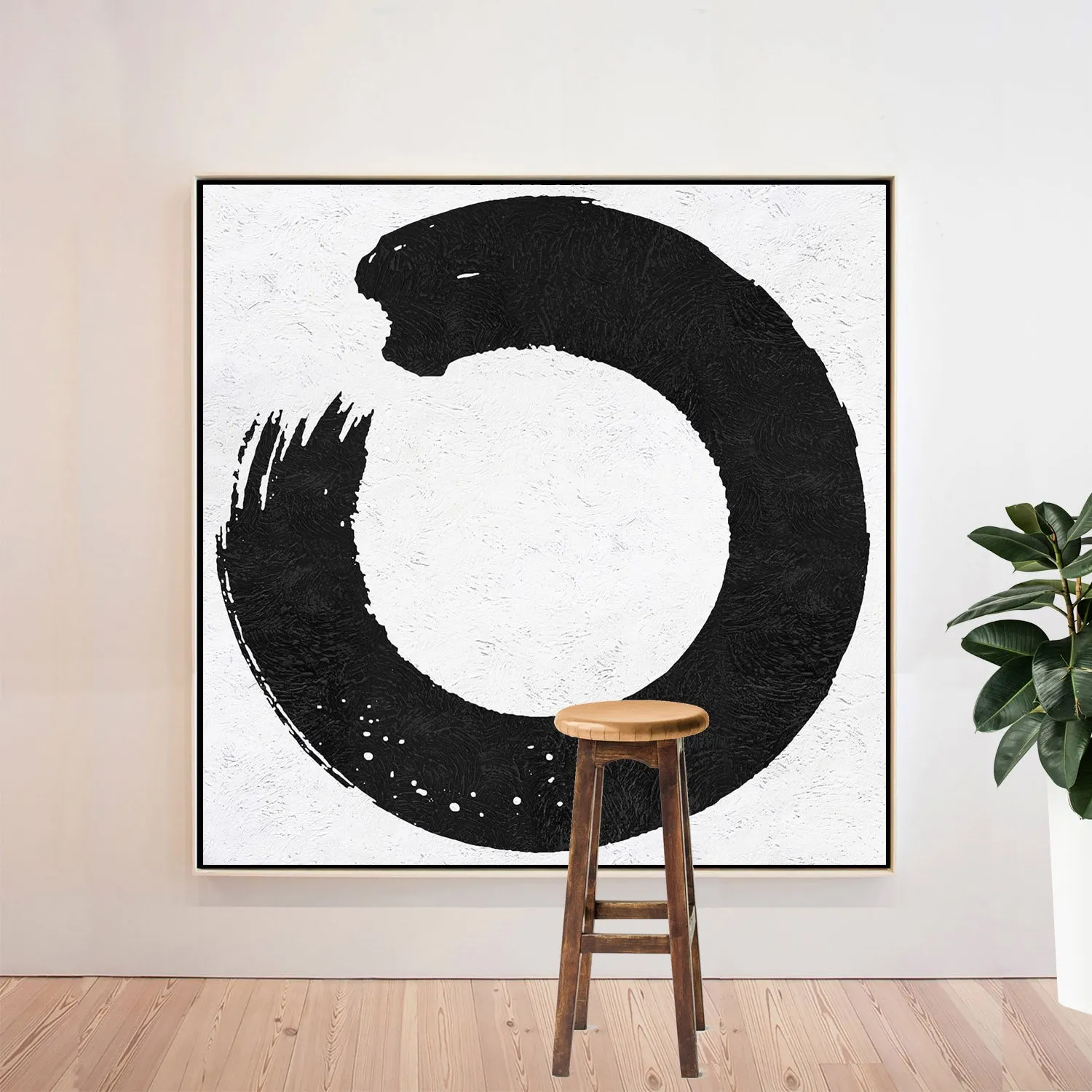 Minimal Black and White Painting MN15A