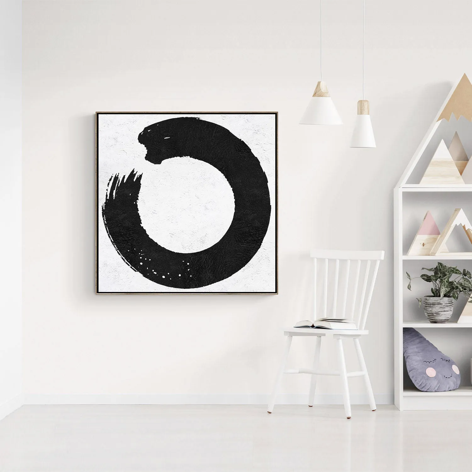 Minimal Black and White Painting MN15A