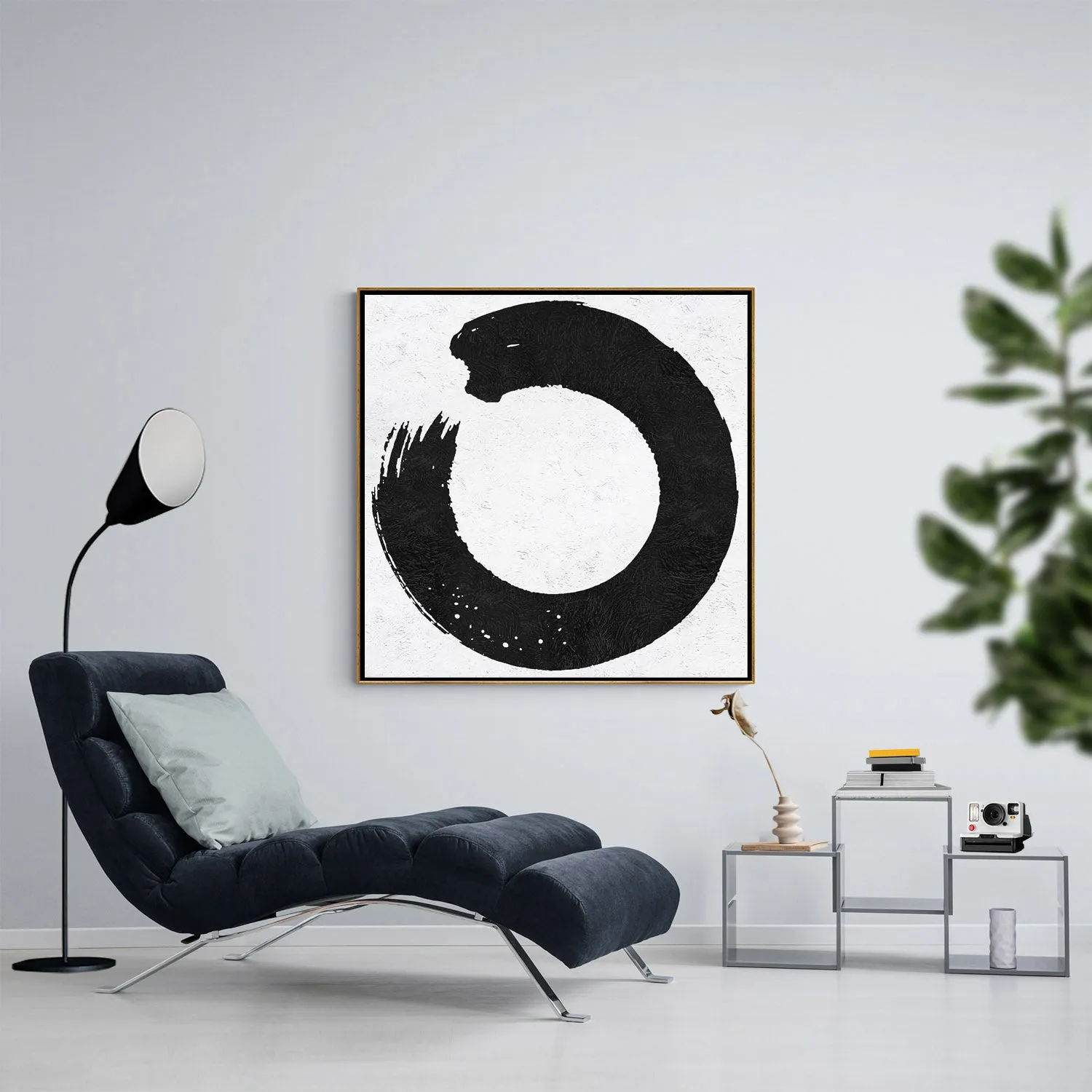 Minimal Black and White Painting MN15A