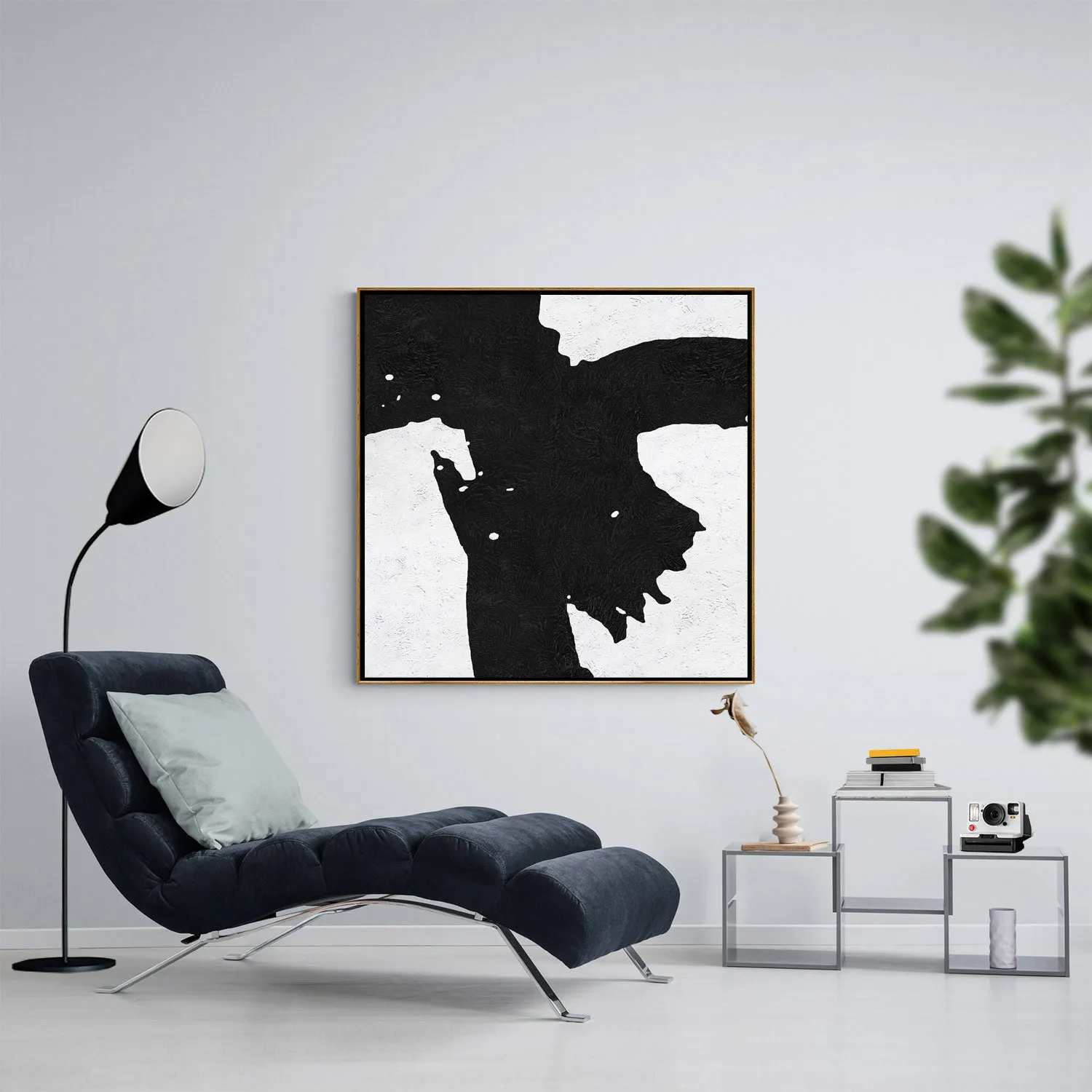 Minimal Black and White Painting MN92A