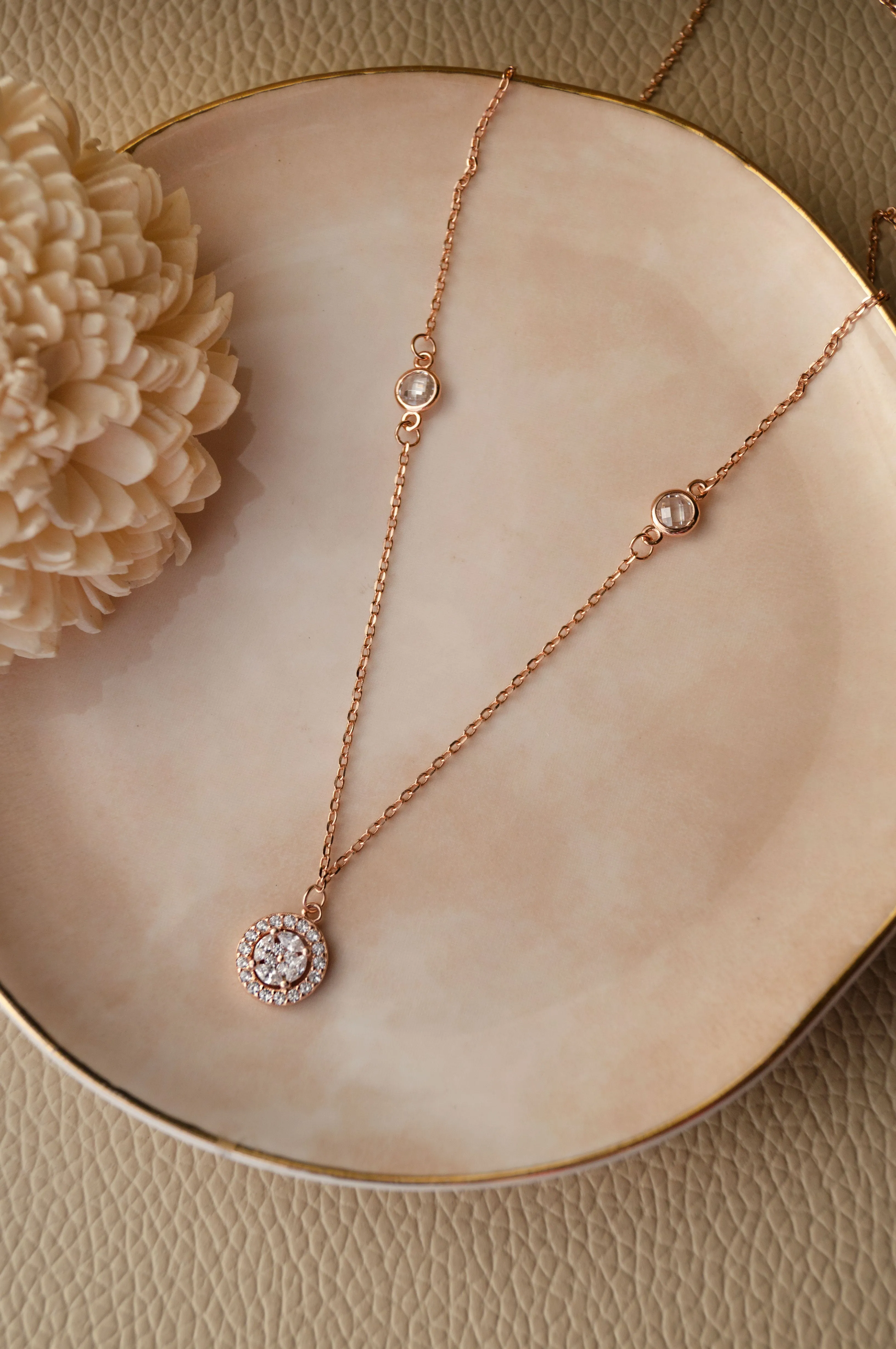 Minimal Cluster Sterling Silver Chain Necklace