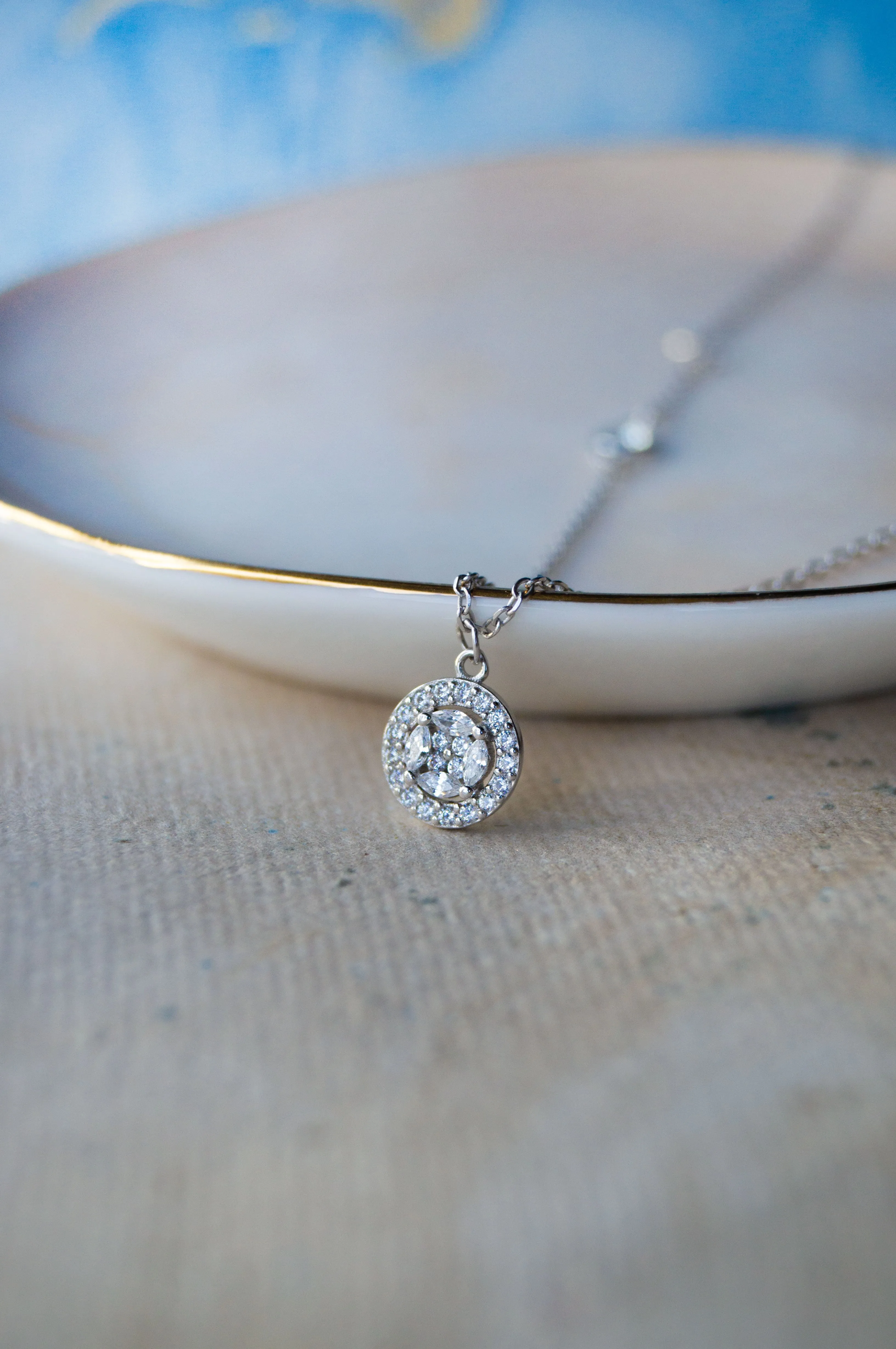 Minimal Cluster Sterling Silver Chain Necklace