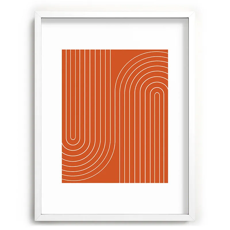 Minimal Line Curvature Coral Recessed Framing Rectangle