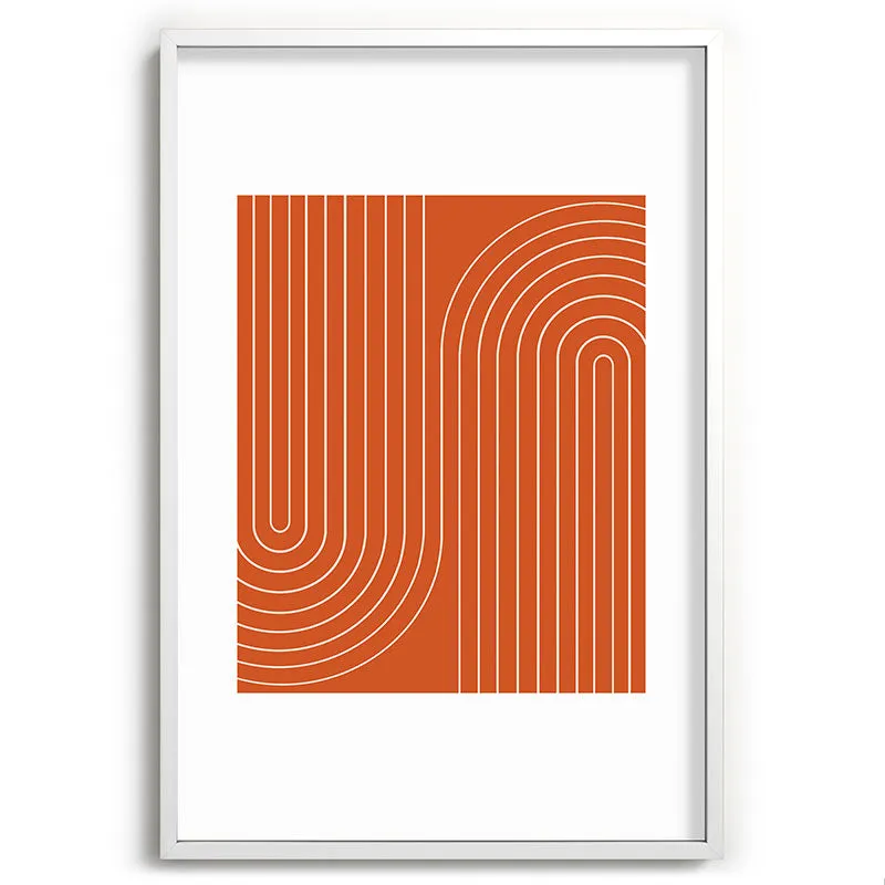 Minimal Line Curvature Coral Recessed Framing Rectangle