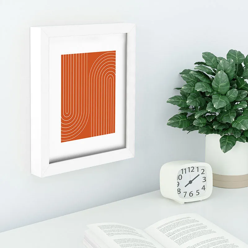 Minimal Line Curvature Coral Recessed Framing Rectangle