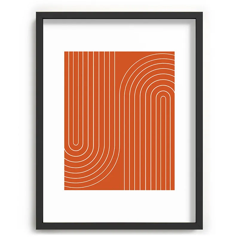 Minimal Line Curvature Coral Recessed Framing Rectangle