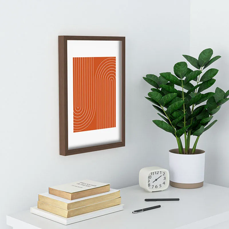 Minimal Line Curvature Coral Recessed Framing Rectangle