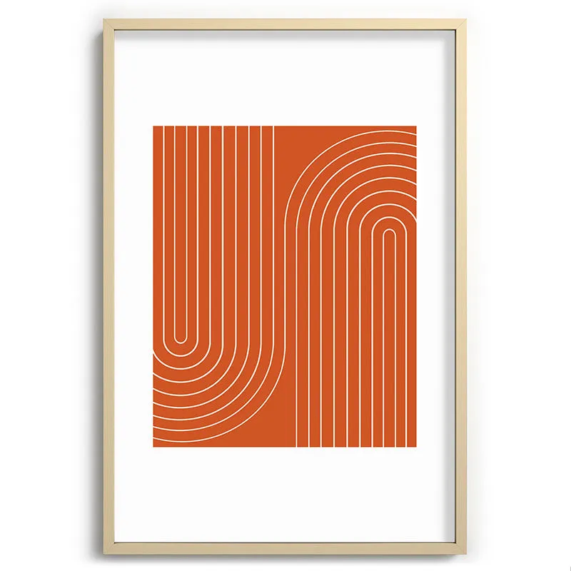 Minimal Line Curvature Coral Recessed Framing Rectangle