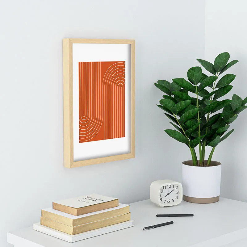 Minimal Line Curvature Coral Recessed Framing Rectangle